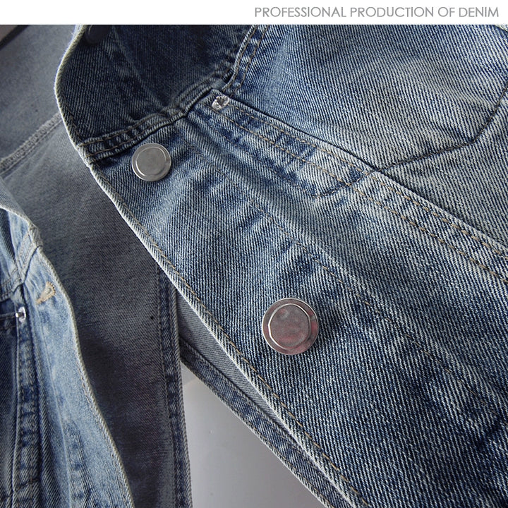 Colete de Denim Sem Mangas com Fenda nas Costas