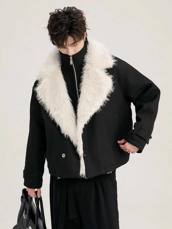 Imitation Mink Collar Two-piece Jacket