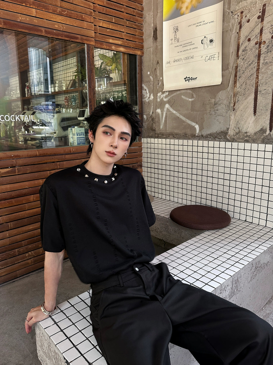 Cotton Loose Fit Round Neck Pullover