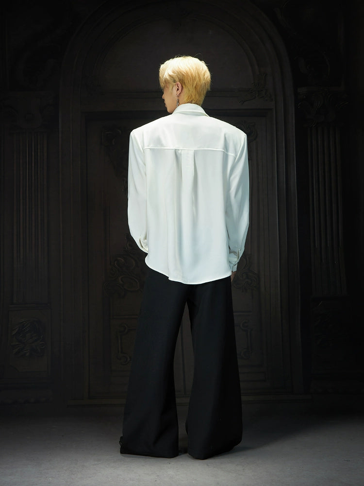 Loose Fit Ribbon Detail Long-Sleeve Shirt