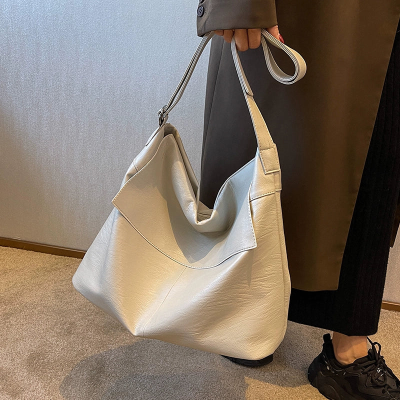 Large Capacity Leather Shoulder Tote Bag