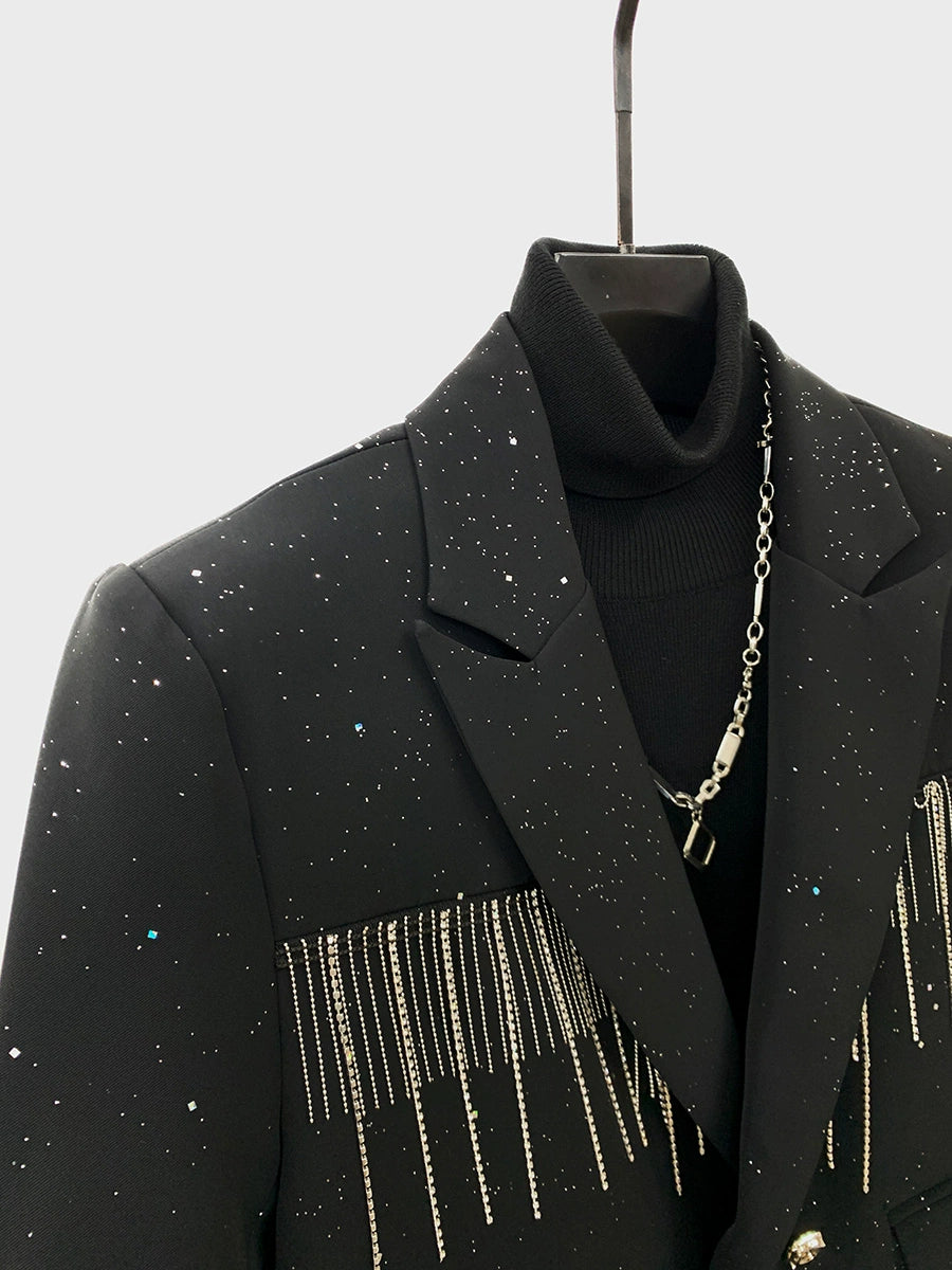 Tassel Chain Starry Pattern Jacket