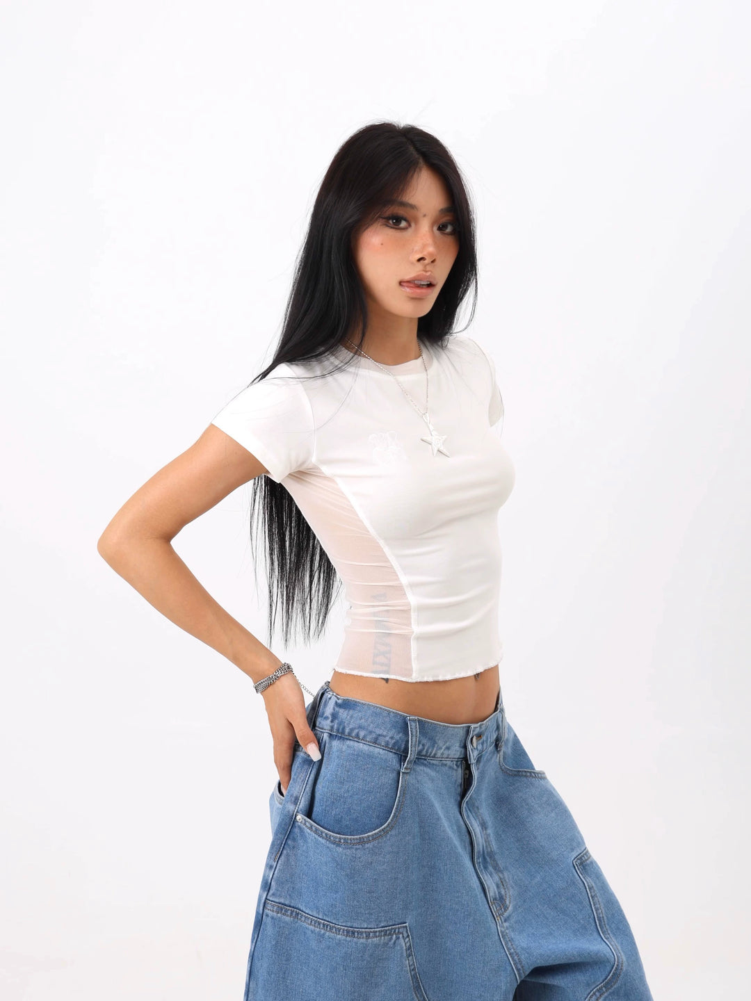 짧은 소매의 슬림핏 캐주얼 스트리트 티셔츠