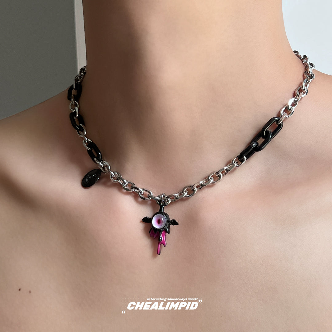 Titanium Steel Devil Pendant Hip-Hop Necklace
