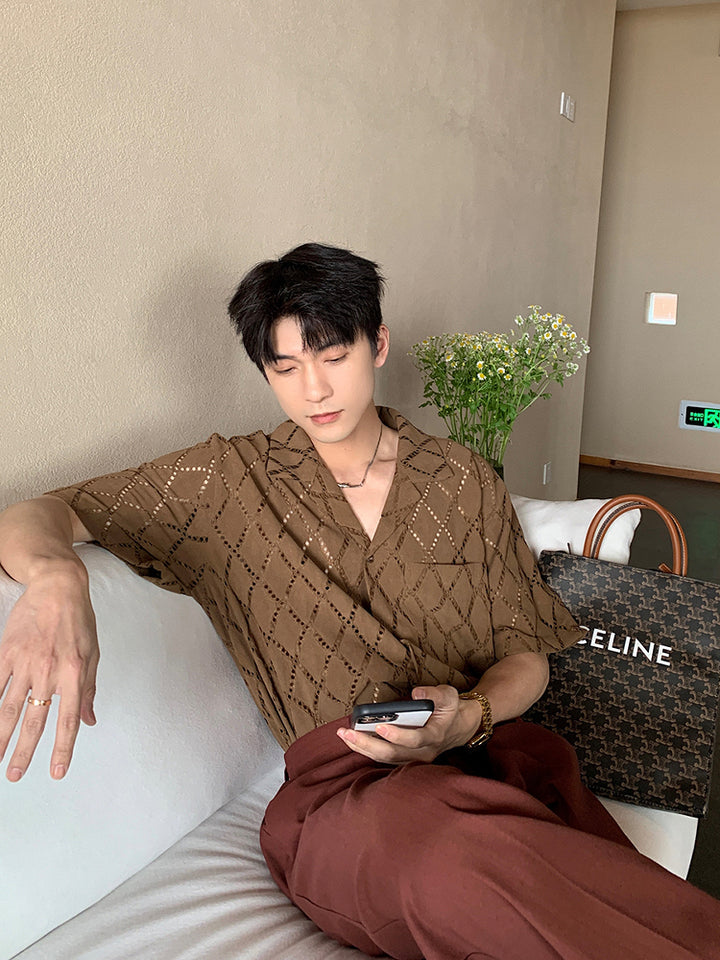 Breathable Ice Silk Short-Sleeve Shirt