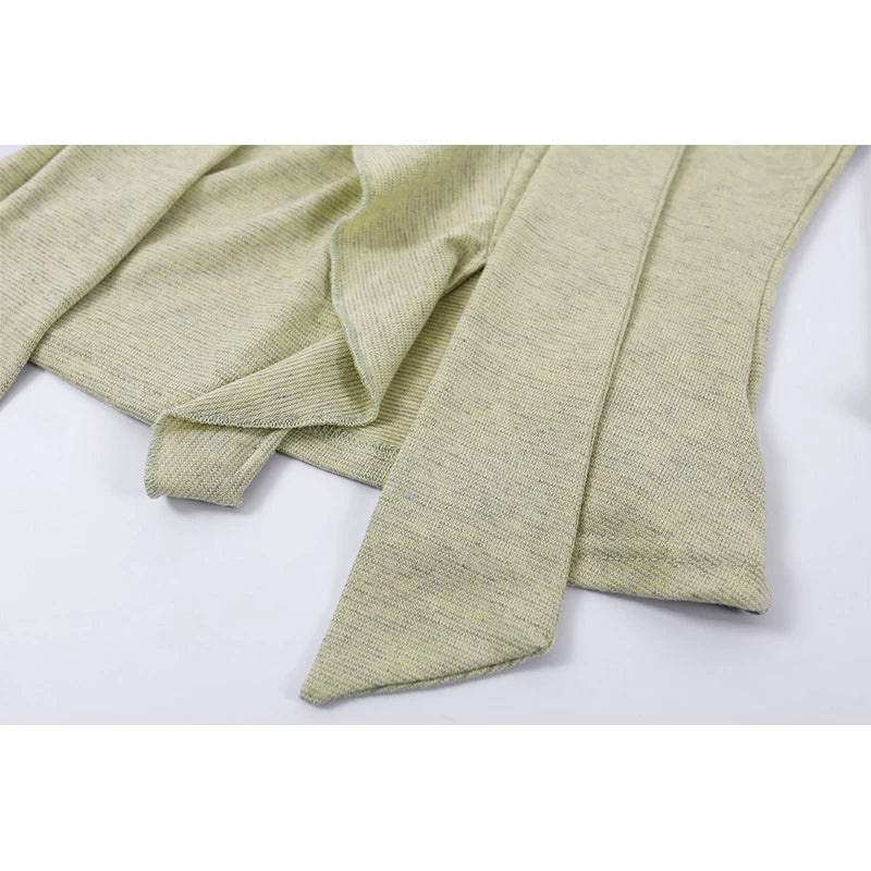 Ruffled Knit Turtleneck Sweater