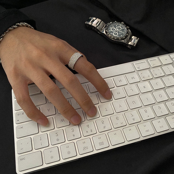 Diamant Hip-hop Straatstijl Enkele Ring