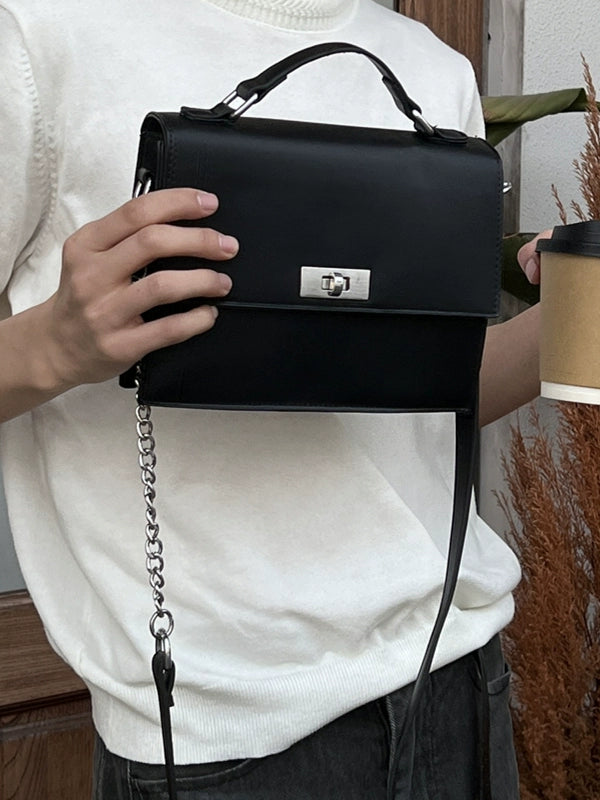 Square Briefcase Chain Shoulder Bag
