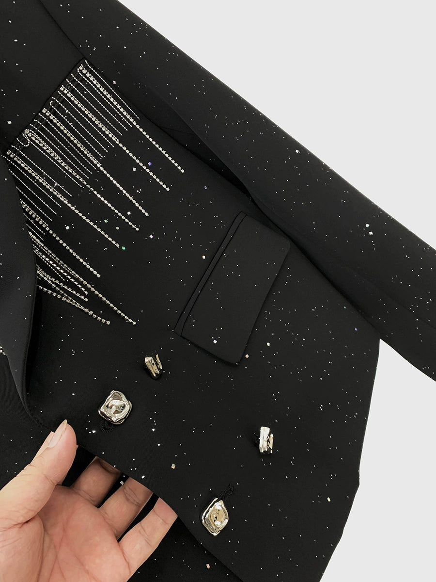 Tassel Chain Starry Pattern Jacket