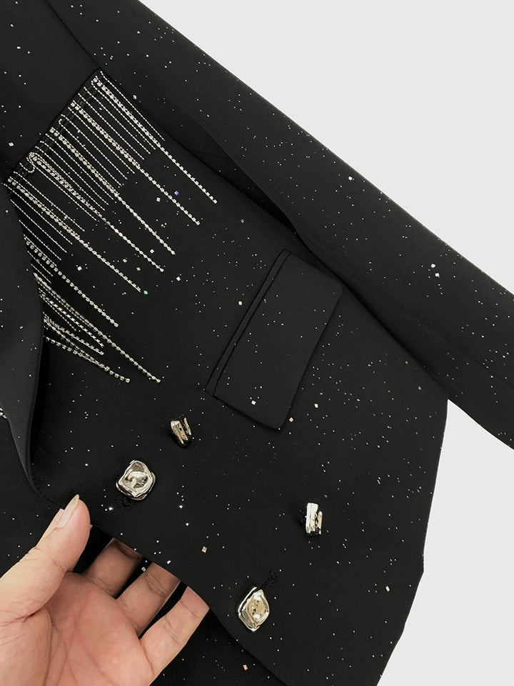 Tassel Chain Starry Pattern Jacket