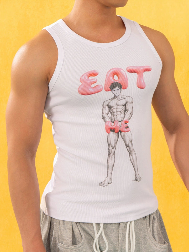 Cartoon Print Stretch Sports Vest