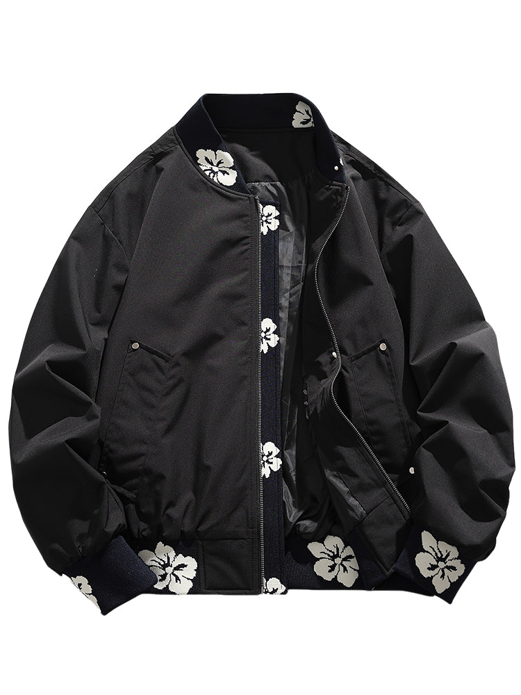 Veste de baseball à motif Jacquard