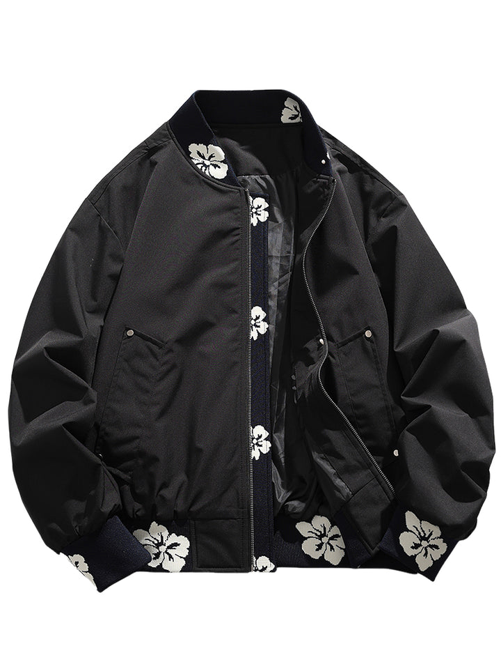 Veste de baseball à motif Jacquard
