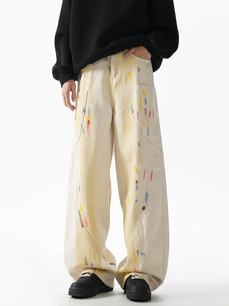 Washed Wide-Leg Jeans