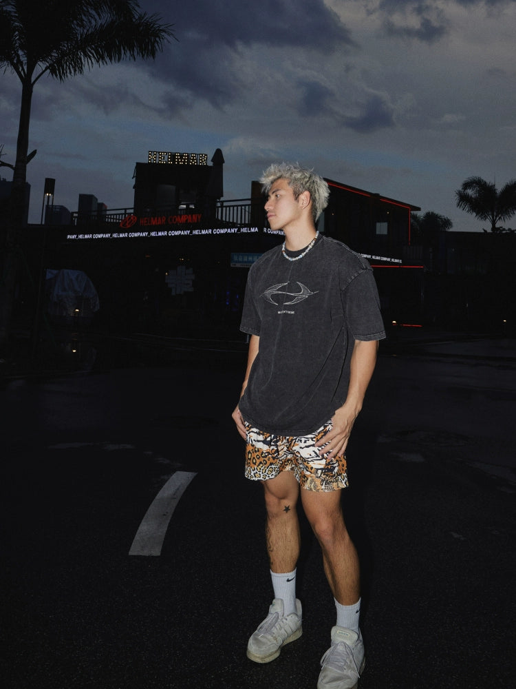 Retro Leopard-Print schnell trocknende Sporthose
