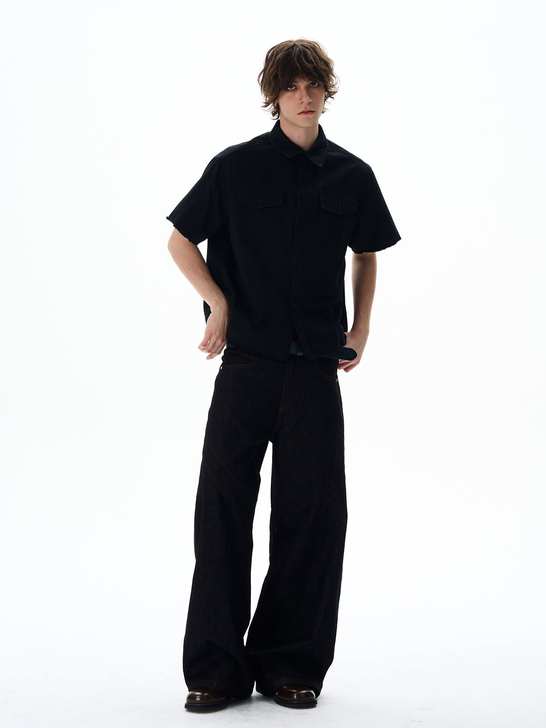 Camicia da lavoro in stile barn a maniche corte