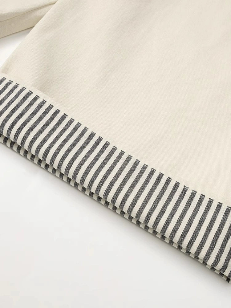 מכנסיים רחבים קזואליים עם רגליים ישרות בסגנון רטרו