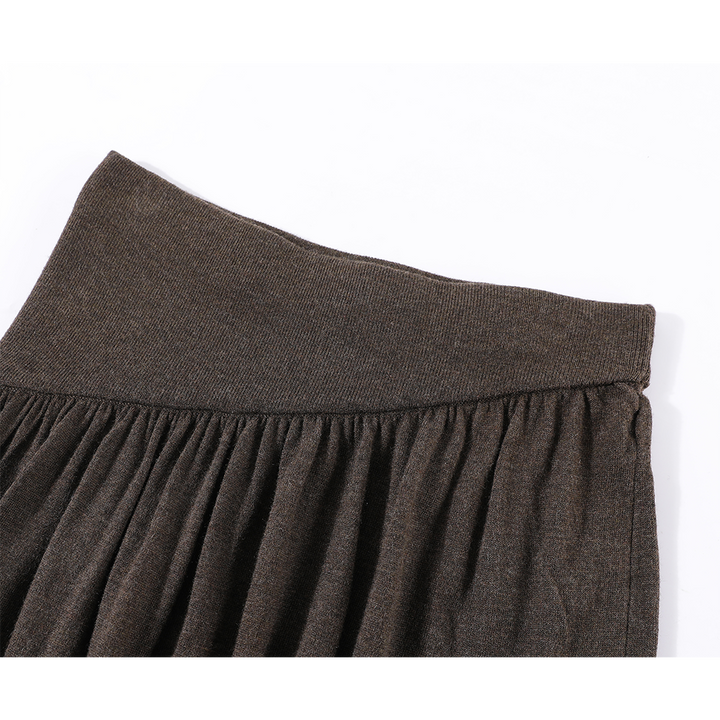 Knitted Drape Slim Long Skirt