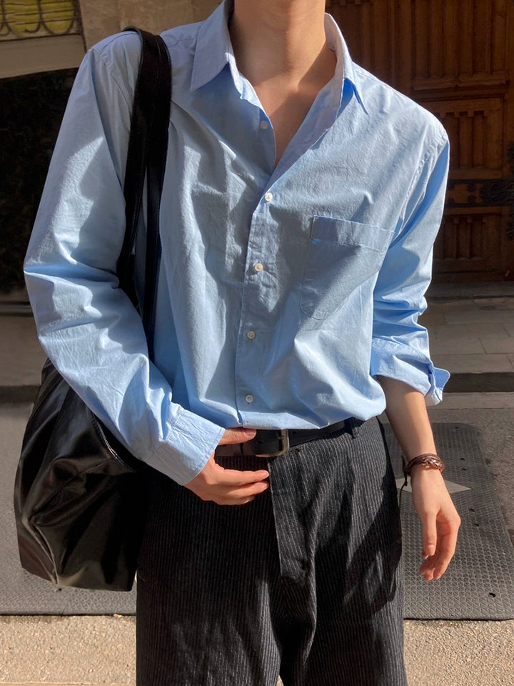 Loose Long Sleeve Casual Commuter Shirt