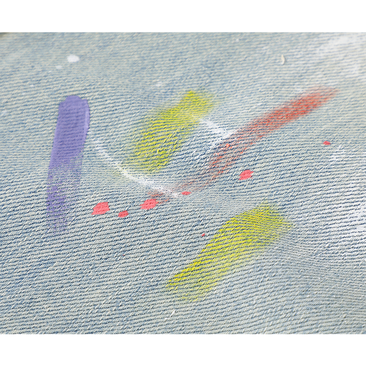 Graffiti Design Wide Leg Jeans