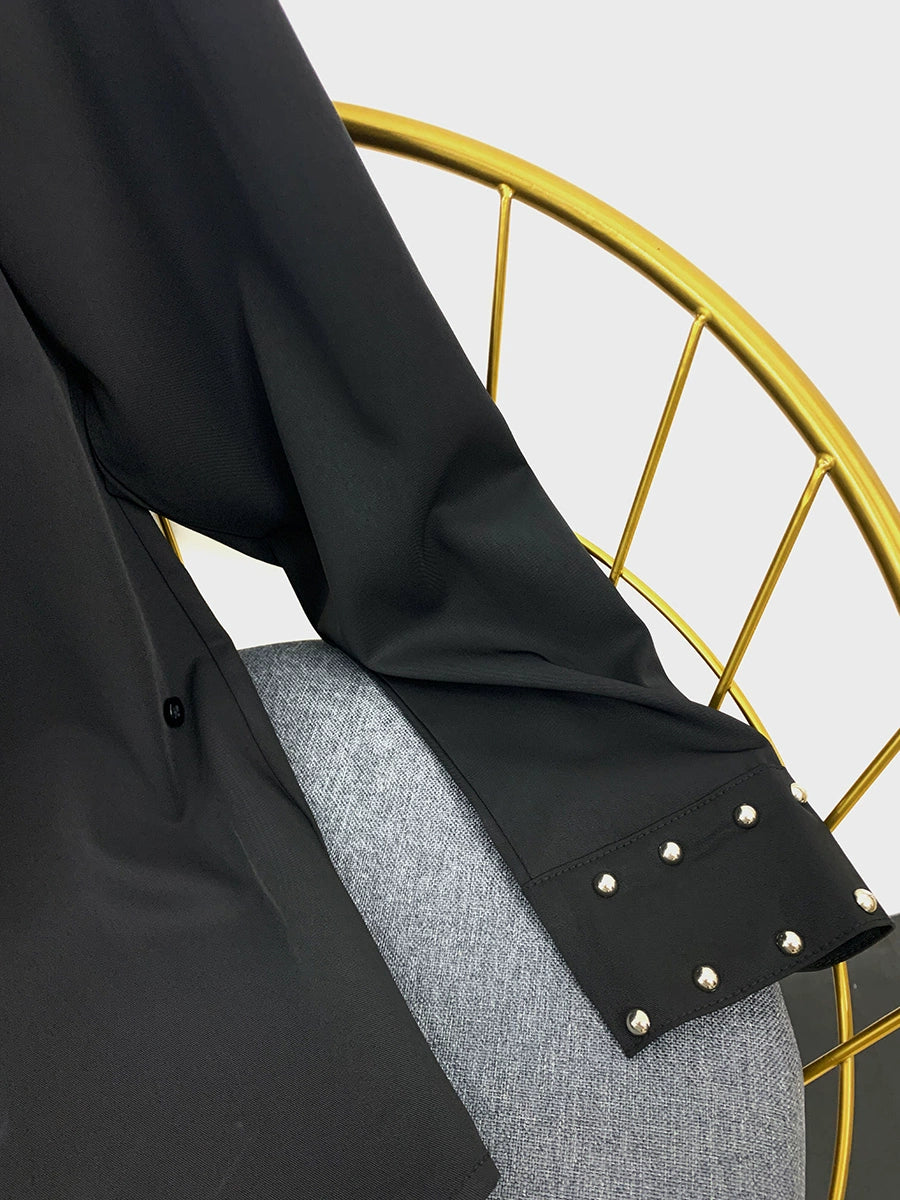 Rivet Detail Casual Long Sleeve Shirt