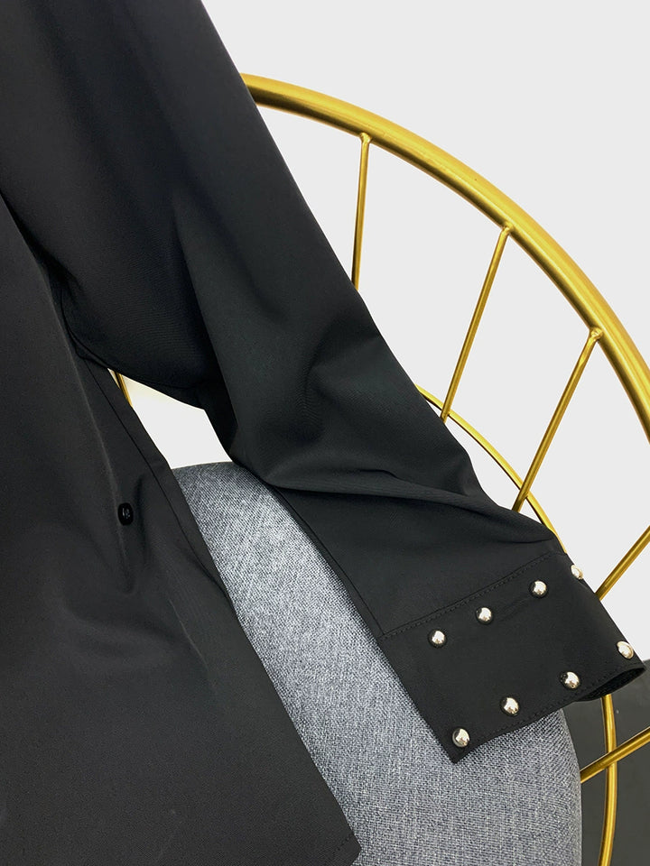 Rivet Detail Casual Long Sleeve Shirt
