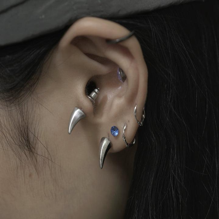 Vampire Fangs Punk Stud Earrings