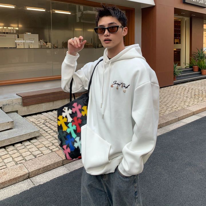 Seaside Sunset Print Hooded Sweatshirt