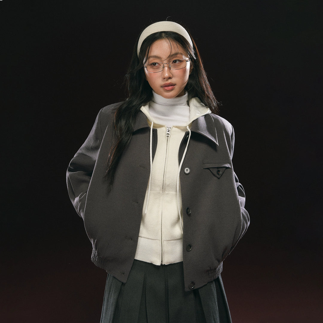 Retro Button-Up Short Jacket