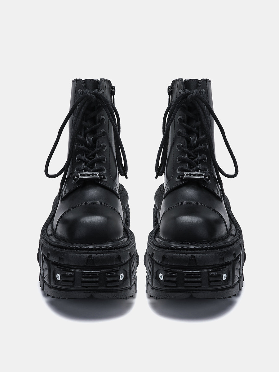 Platform Lace-Up Punk Knight Boots