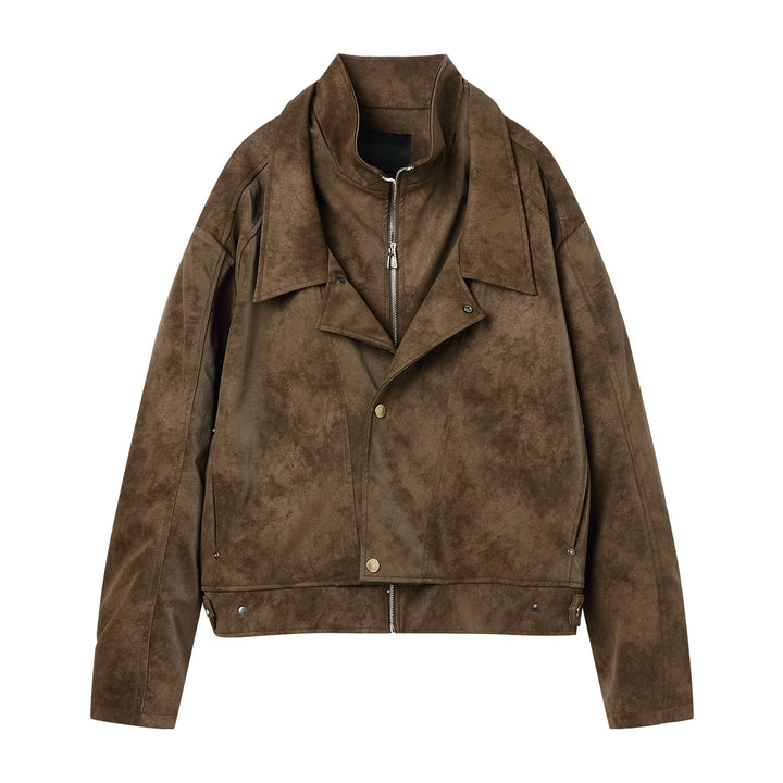 Suede Double-Layer Collar Loose Jacket