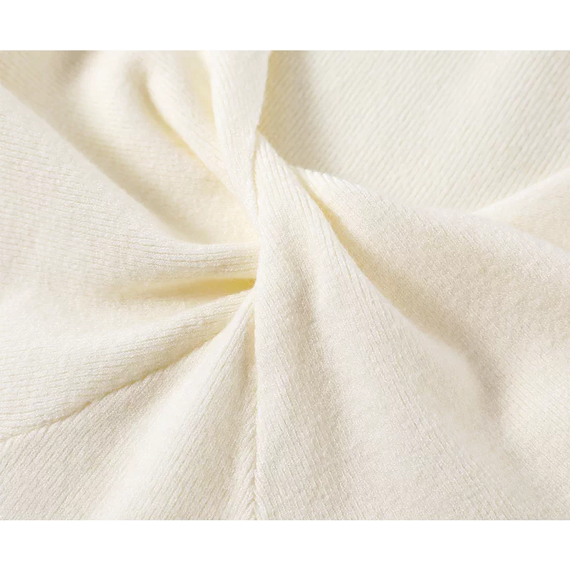 V-neck Knotted Long Sleeve Knit Sweater