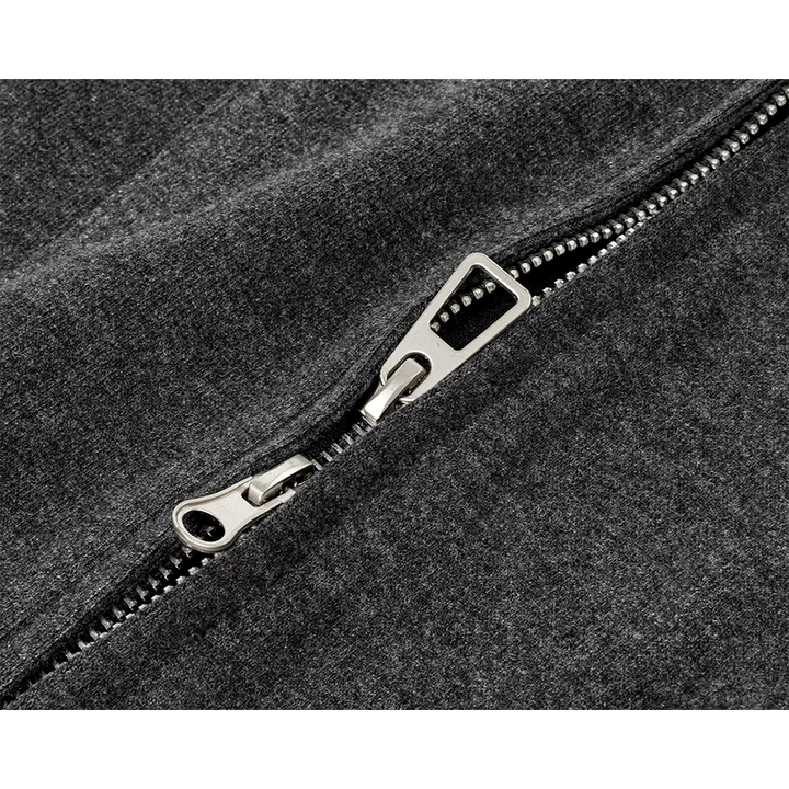 Stand-Neck Jacket and Wide-Leg Pants