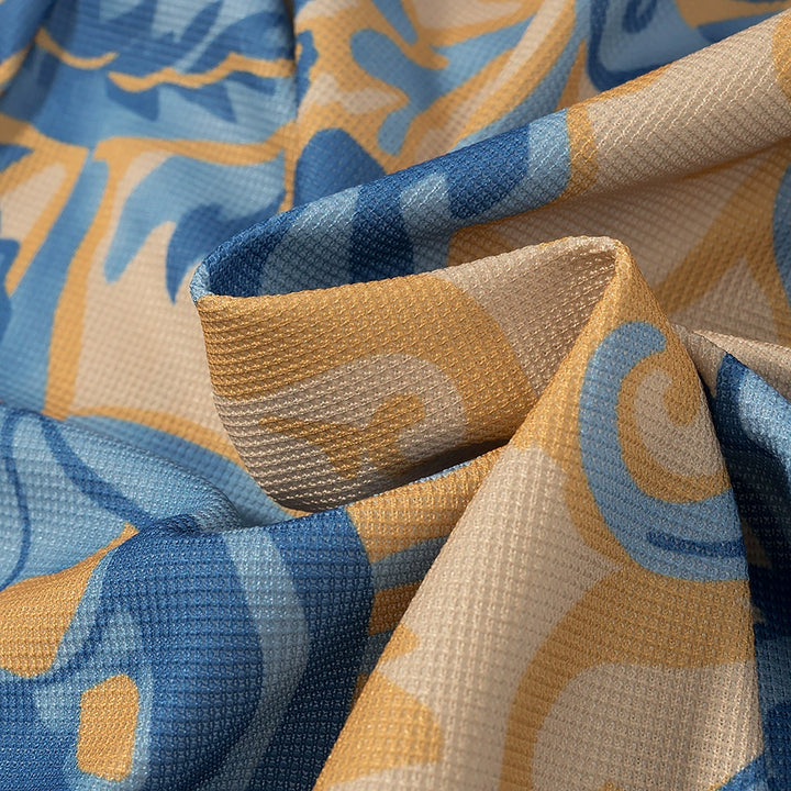 فستان صيفي بلا أكمام بتصميم شراشيب مطبوعة