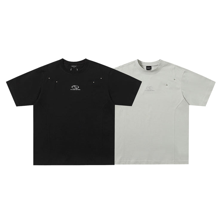 リベットデザインルーズフィットTシャツ