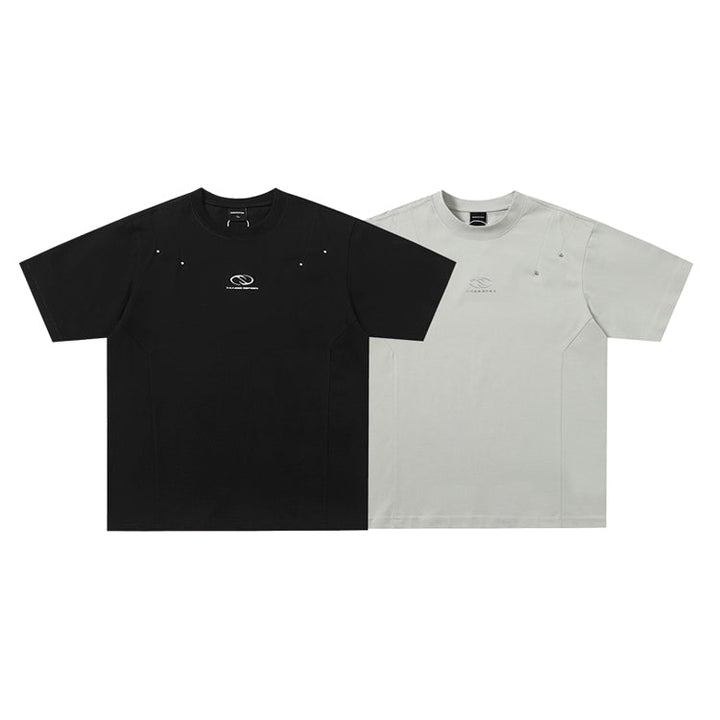 リベットデザインルーズフィットTシャツ