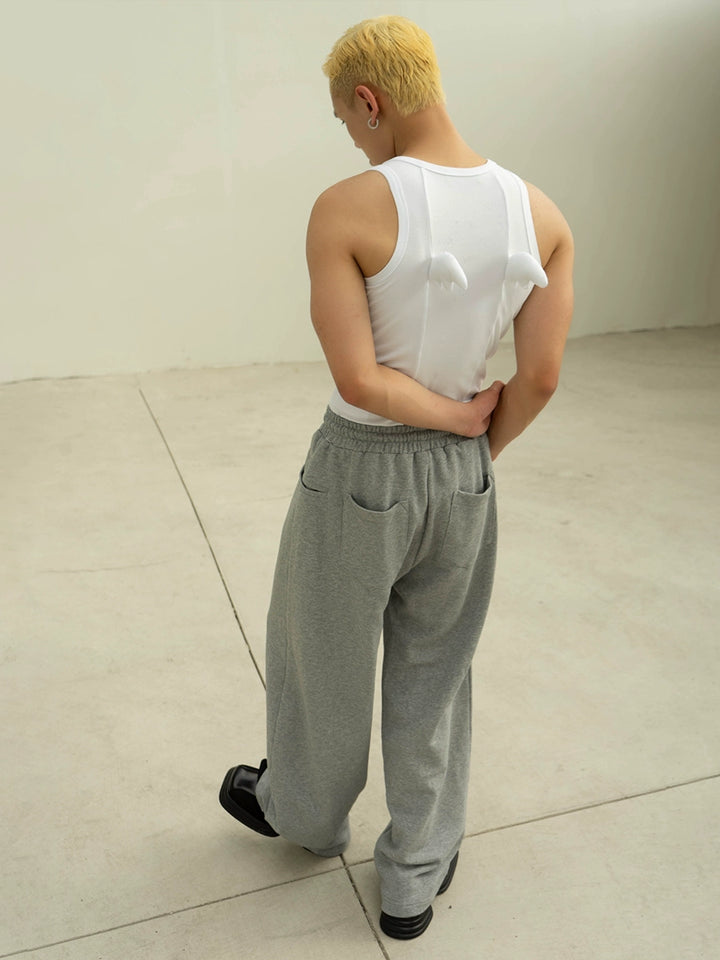 Angel Wings Ribbed Tank Top Vest