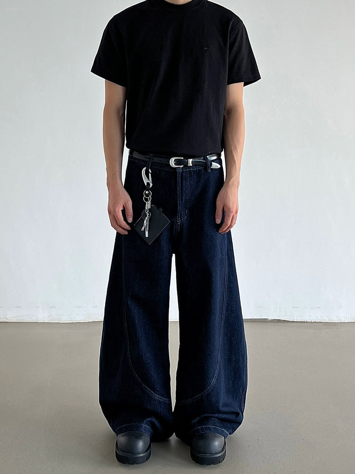 Wide-Leg Straight Scimitar Jeans