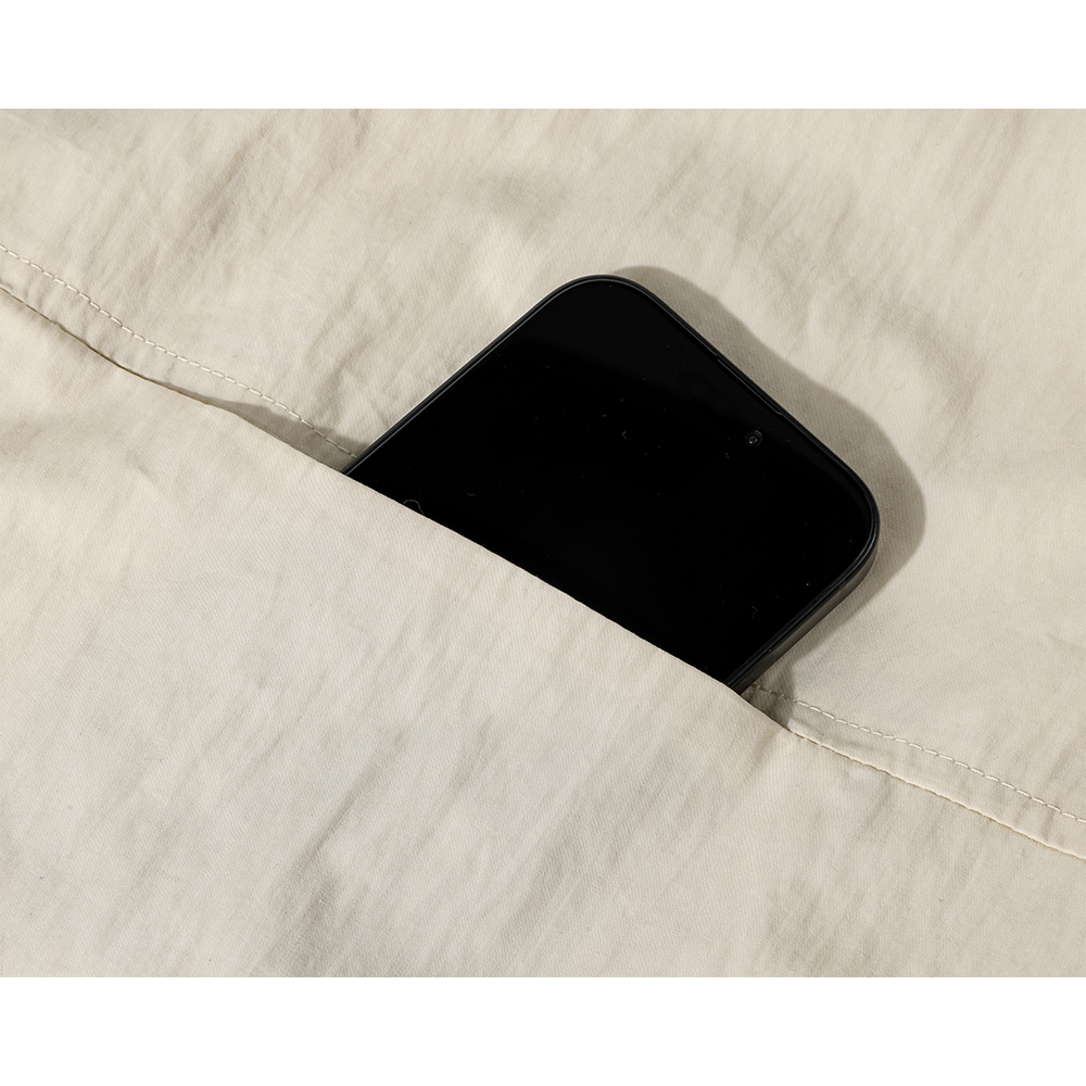 Loose Fit Embroidered Hooded Jacket