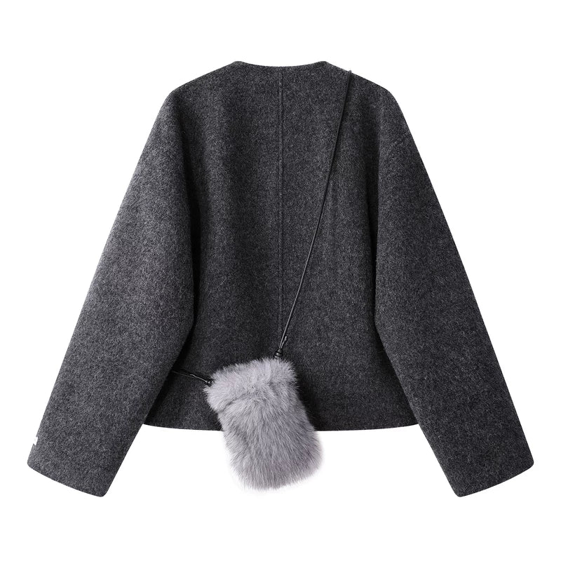 Classic Lapel Short Wool Coat