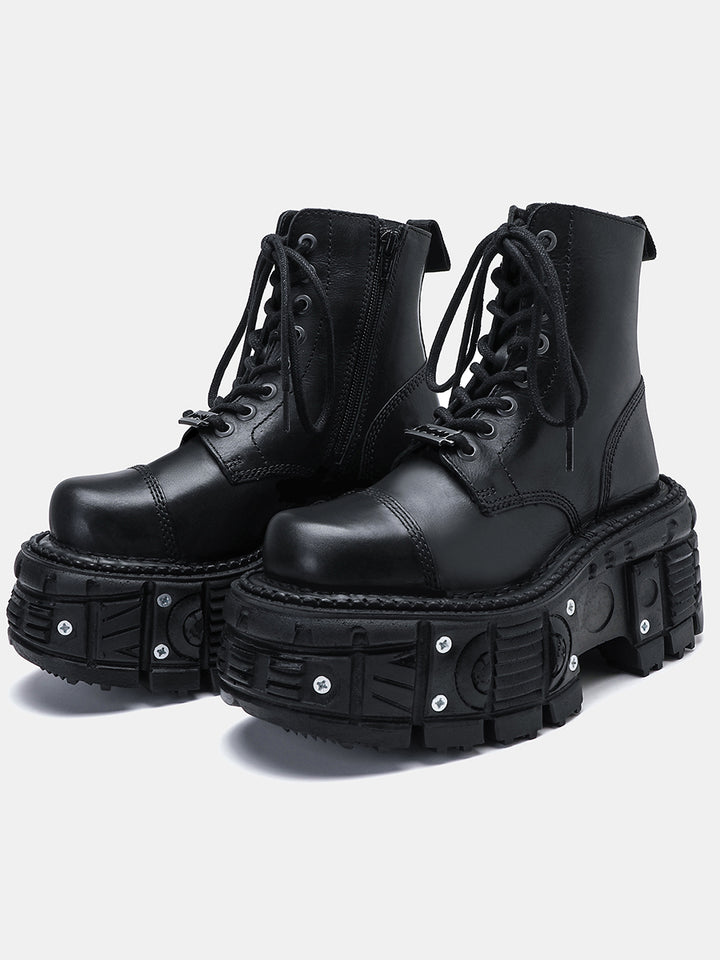 Platform Lace-Up Punk Knight Boots