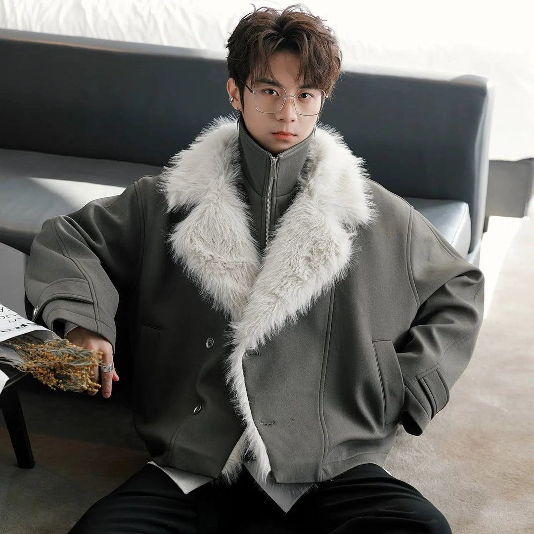 Two-piece Fur Collar Jacket