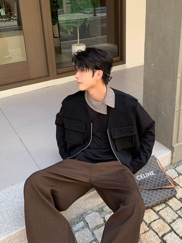 Double-Faced Wool Vest