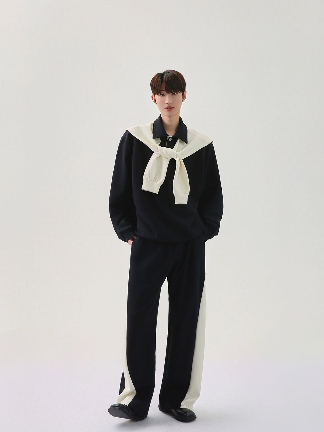 Cape Lapel Sweatshirt and Pants
