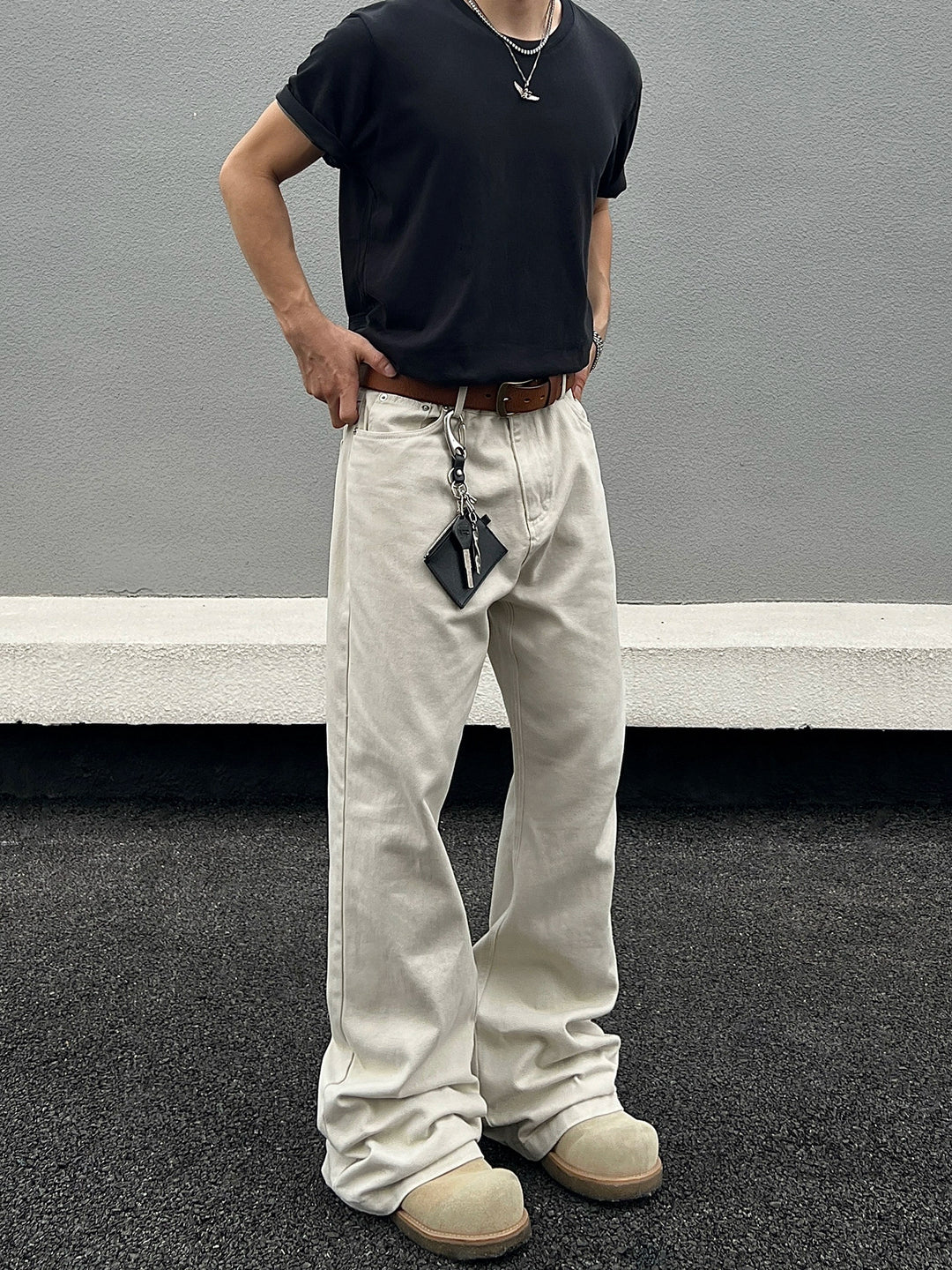 Flared Straight Fit Jeans Rene Stil Bukser