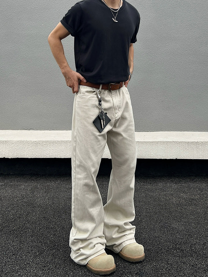 Flared Straight Fit Jeans Rene Stil Bukser