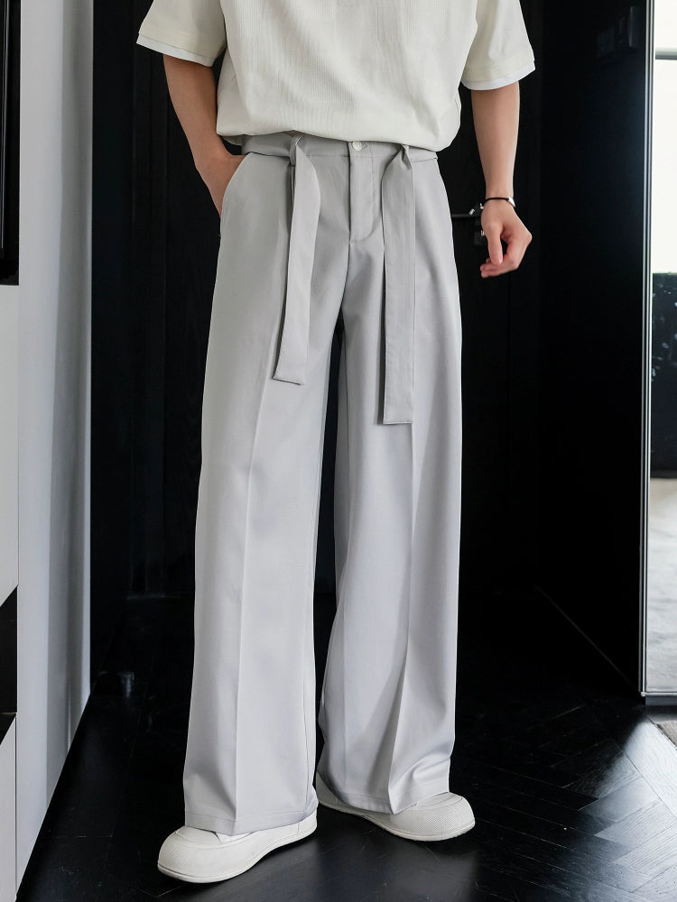 Wide Leg Summer Pants with Belt