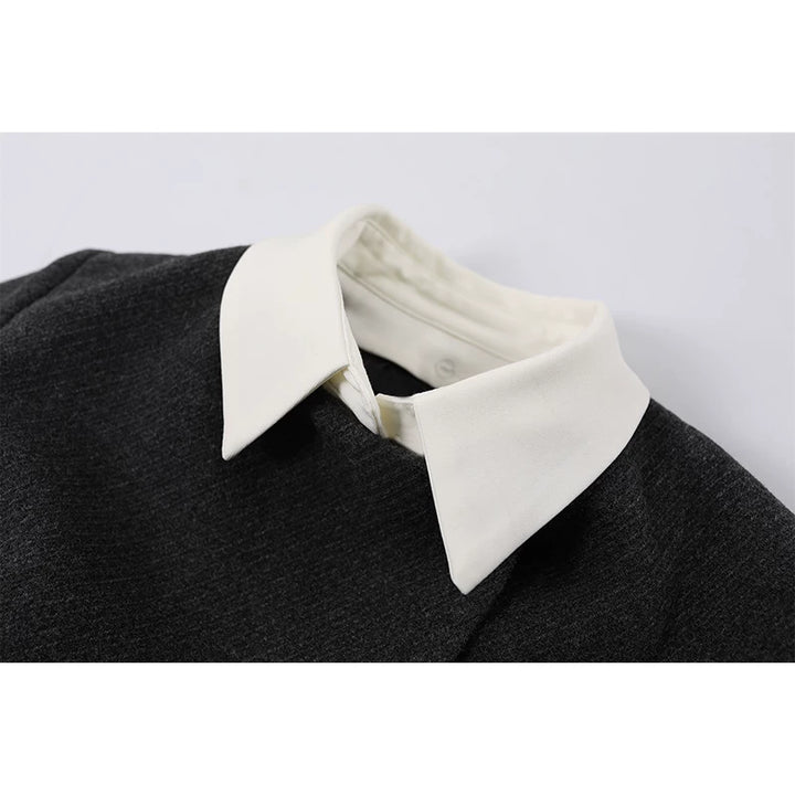 Slim Fit Deconstructed Wool Short Coat