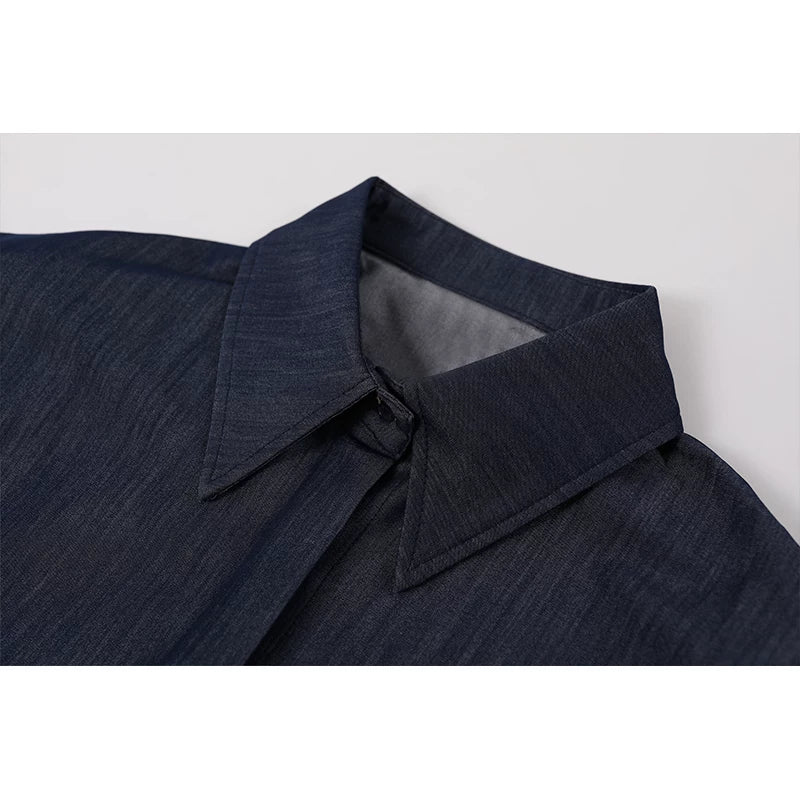 Denim Drop-Shoulder Shirt and Pants