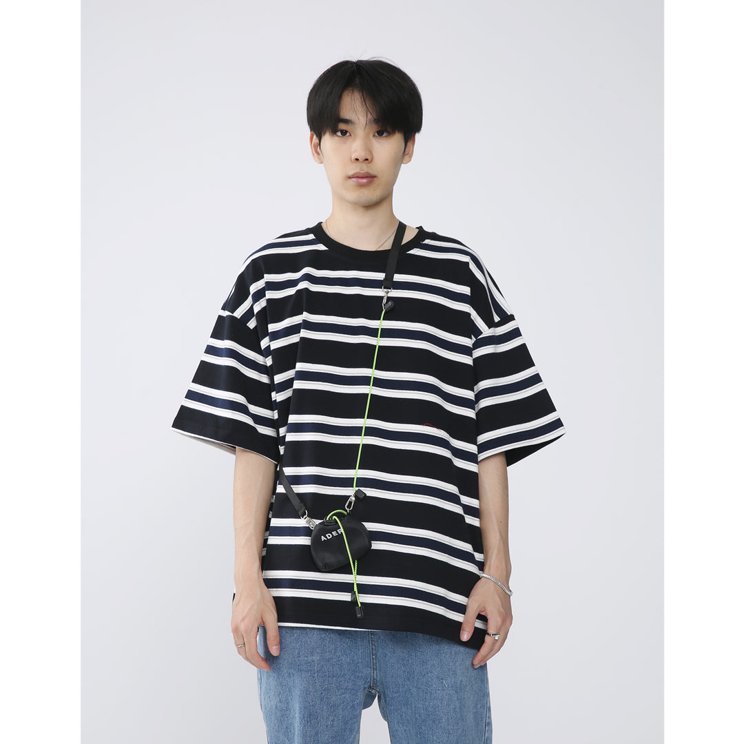 Striped Loose Round Neck T-shirt